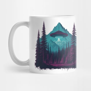 UFO Chronicles Podcast - UFO Glitch Artwork V8 Mug